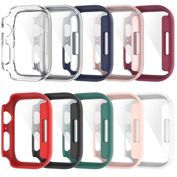 Apple Watch (45 mm) 2-i-1-cover med skærmbeskyttelse af hærdet glas - Rødguld