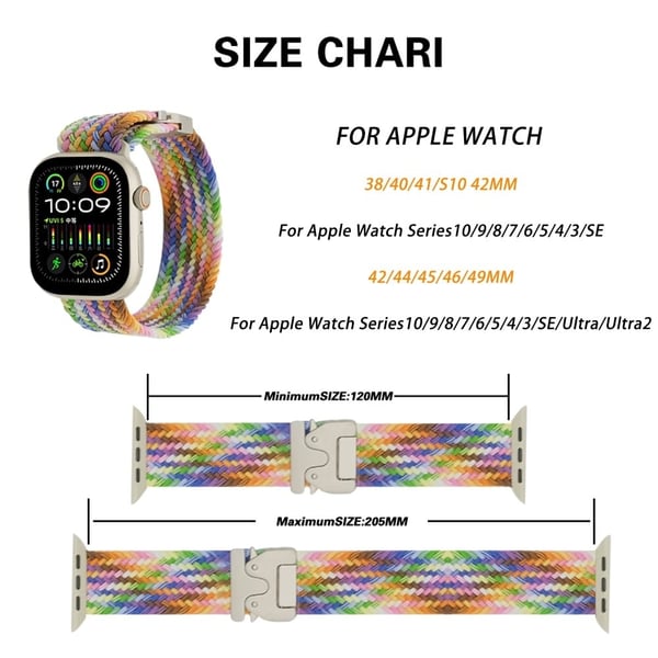 Armbånd Apple Watch Series 41 mm - 40 mm - 38 mm vevd klokkerem - Fiolett Lilla