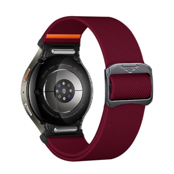 KALEBOL Urrem Samsung Galaxy Watch FE 40mm / Watch7 / Watch6 / Watch 5 / Watch4 Nylon Elastic Band - Rødvin
