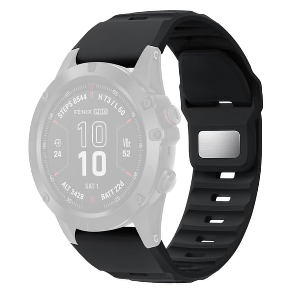 26 mm silikonerem Garmin Fenix 8 51 mm / Enduro 3 / Enduro 2 Quick Release-urrem - Sort