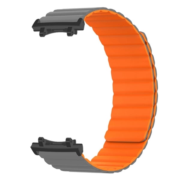 Huami Amazfit T-Rex 3 Justerbar magnetisk silikonarmbånd med kontakt - Grå / Oransje