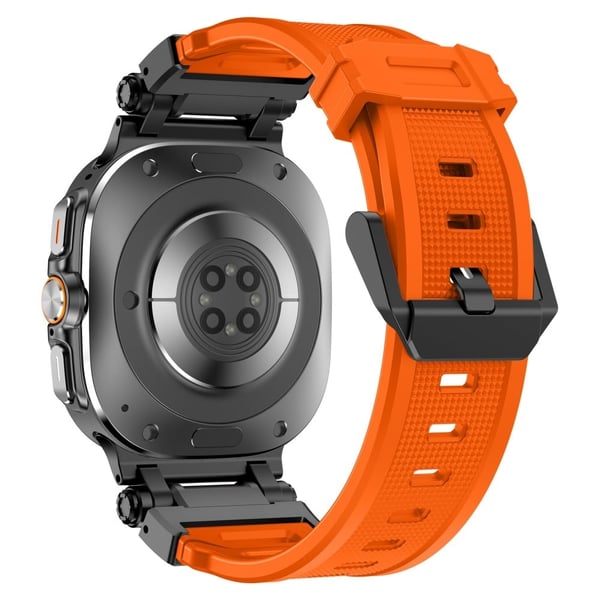 Samsung Galaxy Watch Ultra 47 mm klokkerem Myk, fleksibel og justerbar håndleddsrem - Svart + Oransje