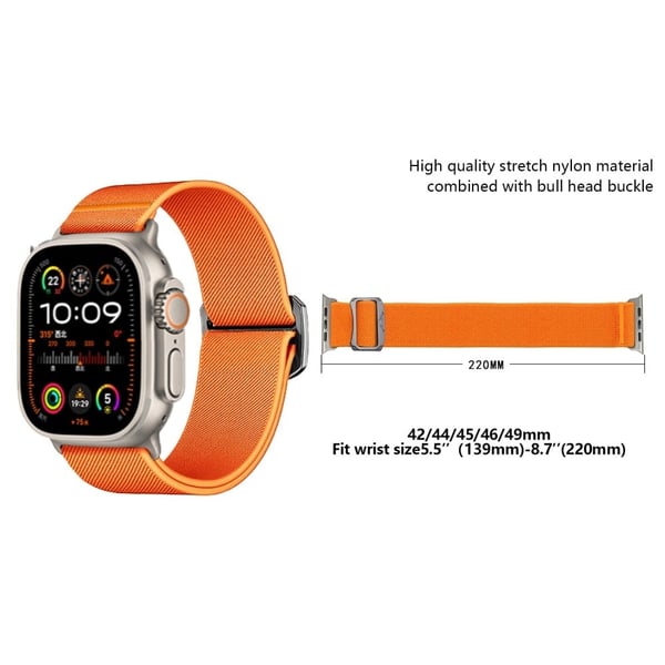 KALEBOL Nylon-klokkerem Apple Watch Series 49mm - 45mm - 44mm - 42mm - Militærgrønn