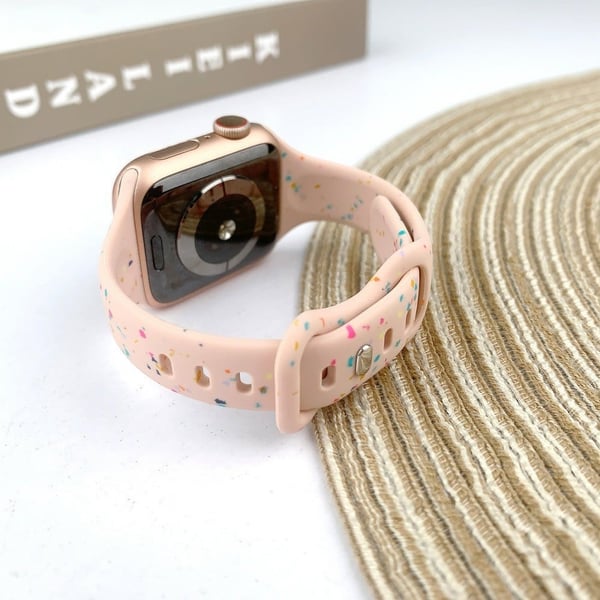 Rem Apple Watch Series 41mm - 40mm - 38mm Silikonarmbånd - Hvit