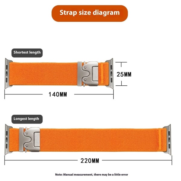 Armbånd Apple Watch Series 41mm - 40mm - 38mm Elastisk nylonarmbånd - Mørkegrå