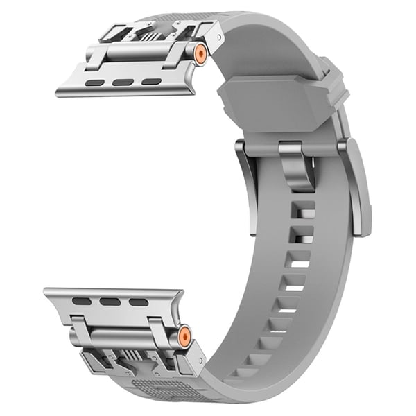 Apple Watch Series 49 mm - 45 mm - 44 mm - 42 mm fleksibelt klokkerem - Sølv / Grå