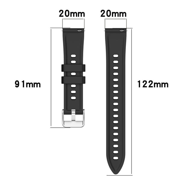 Huawei Watch GT 3 42mm / Samsung Galaxy Watch7 / 6 / 5 / 4 / 5 Pro Klokkerem 20mm Teksturert silikonbånd - Blå