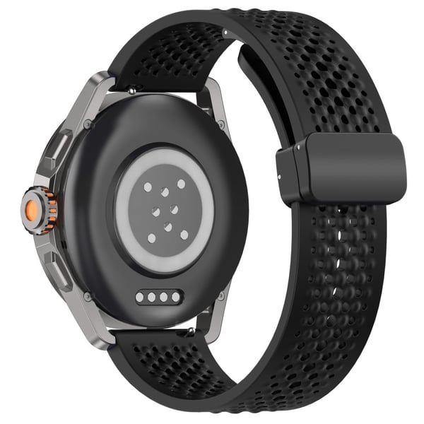 Xiaomi Watch S4 Sport / Redmi Watch 5 Active Silikonklokkebånd 22mm Erstatningsrem med sammenleggbar spenne - Svart