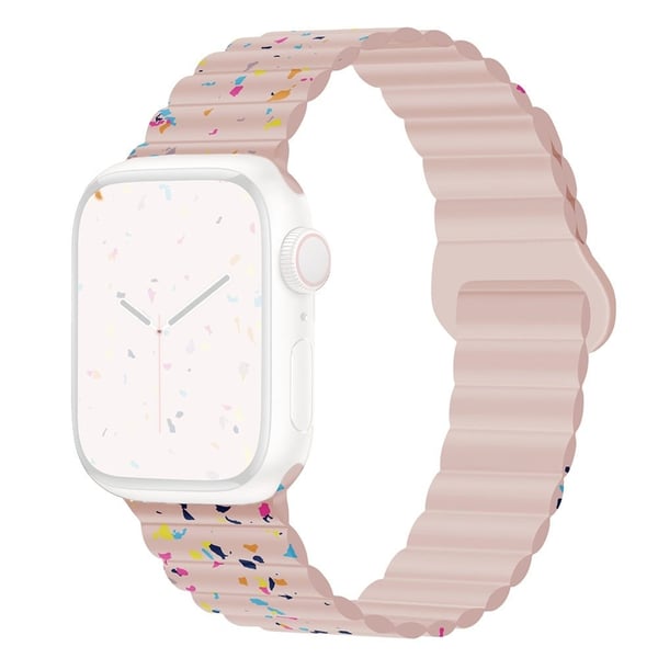 Magnetisk silikonrem Apple Watch Series 49mm - 45mm - 44mm - 42mm - Rosa