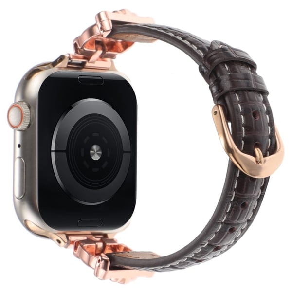 Apple Watch Series 49mm - 45mm - 44mm - 42mm Watchband - Rose Gull / Svart