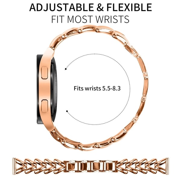 Sinklegert klokkerem Huami Amazfit Bip 3 Pro / Bip 3 Twisted Metal Watch Strap Replacement - Rose Gull