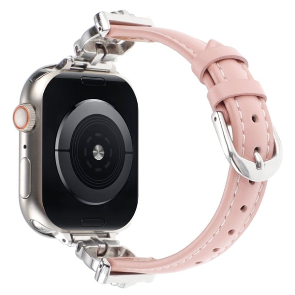 Apple Watch Series 41mm - 40mm - 38mm Urbånd - Sølv / Lyserød Apple Watch Series 41mm - 40mm - 38mm Urbånd - Sølv / Lyserød