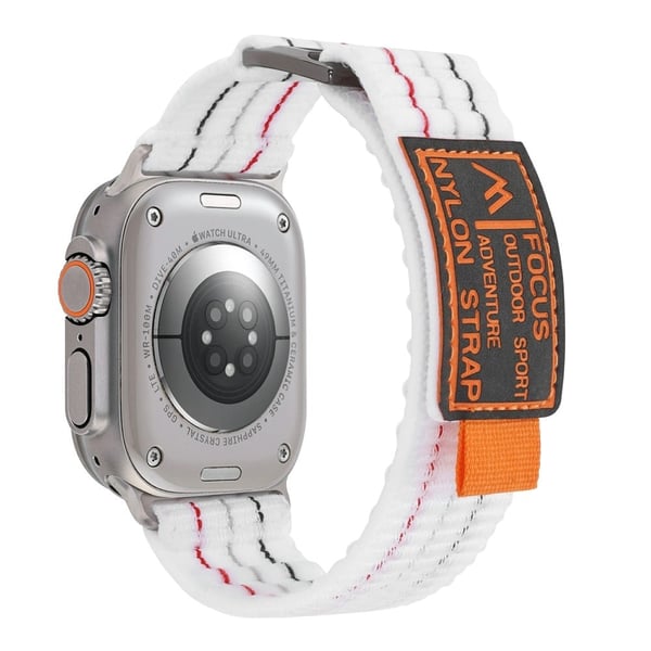 KALEBOL Nylon Sportband Apple Watch Series 49mm - 45mm - 44mm - 42mm - Vit