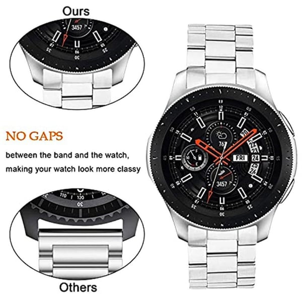 Huawei Watch GT 5 46 mm urrem med tre perler i rustfritt stål - Svart