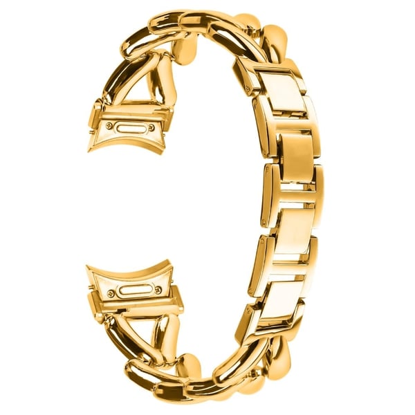 Sinklegert klokkerem Samsung Galaxy Watch 5 / Watch4 40mm / 44mm / 45mm / 46mm vridd klokkerem med hurtigutløserkontakt - Gull