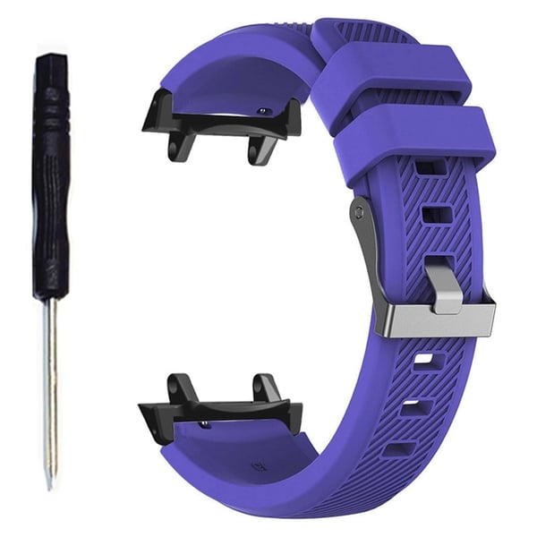 Huami Amazfit T-Rex 3 erstatningsrem Twill Texture Myk silikonklokkebånd med kontakt, skrutrekker - Lilla Huami Amazfit T-Rex 3 erstatningsrem Twill Texture Myk silikonklokkebånd med kontakt, skrutrekker - Lilla
