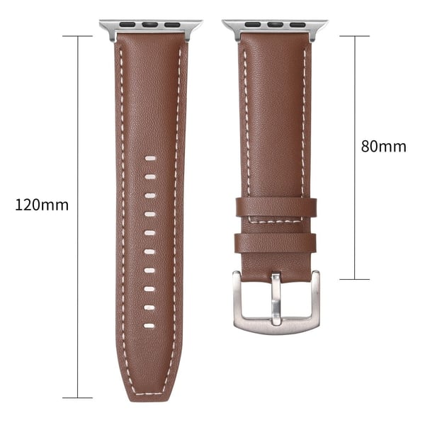 Rem Apple Watch Series 41mm - 40mm - 38mm Ægte okselæderrem - Hvid