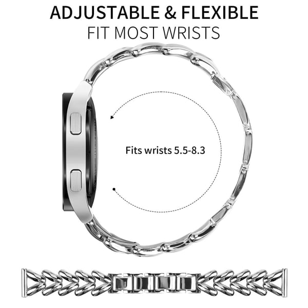 Sinklegert klokkerem Garmin Forerunner 245 Music / Forerunner 245 Twisted Metal Watch Strap Replacement - Sølv