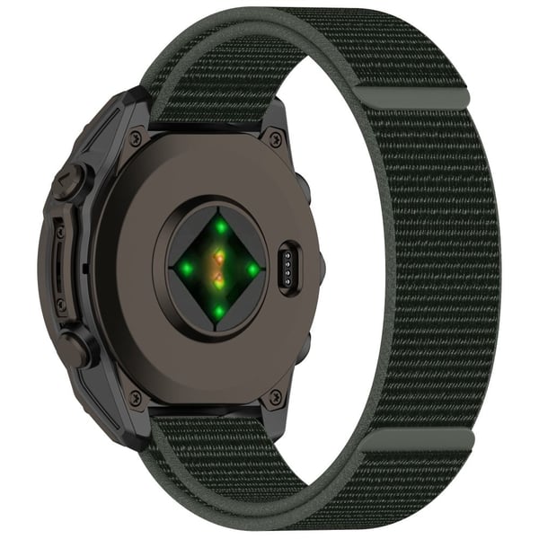 Garmin Fenix 8 51mm / Garmin Fenix 7X / 6X / 5X Urrem Nylon Justerbar Armbåndsrem - Militærgrøn