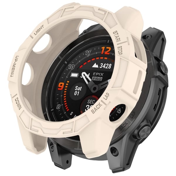 Garmin Fenix E 47 mm fleksibelt, ripefritt, hult dekseletui til klokkerammen - Stjernelys