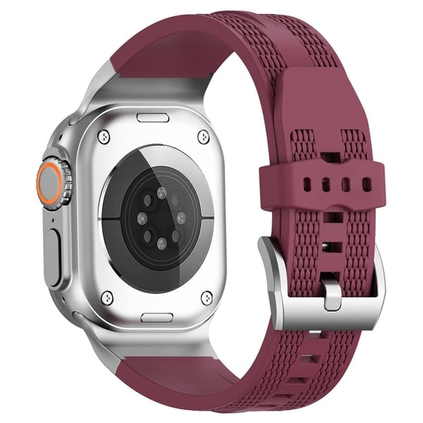 Sports Liquid Silicone Strap Apple Watch Series 49mm - 45mm - 44mm - 42mm - Rødvin Sports Liquid Silicone Strap Apple Watch Series 49mm - 45mm - 44mm - 42mm - Rødvin