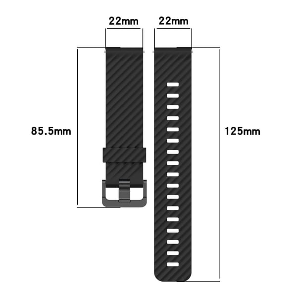 Samsung Galaxy Watch3 45 mm / Galaxy Watch 46 mm klokkerem 22 mm silikonarmbånd - Mørkeblå
