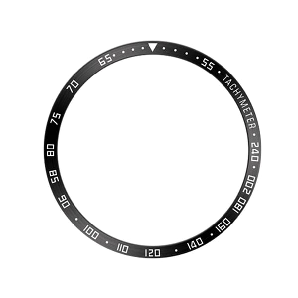 Samsung Galaxy Watch Ultra 47mm Watch Bezel Ring Metal Dial Bezel Adhesive Frame Ring Cover - Style E / Sort