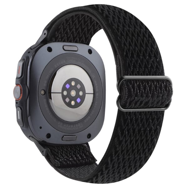 Samsung Galaxy Watch Ultra 47mm vævet urrem Wave Texture urrem - Sort