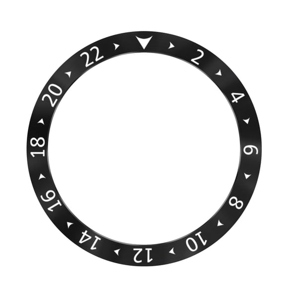 Samsung Galaxy Watch7 40 mm Watch Bezel Ring Metal Dial Bezel Adhesive Frame Ring Deksel - Style B / Svart