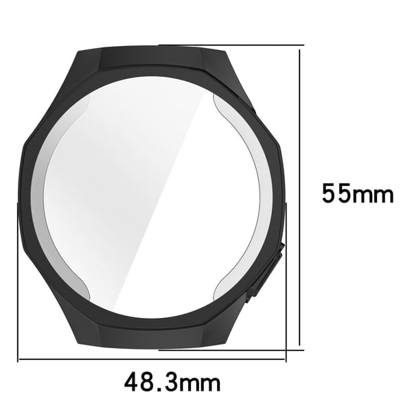 Huawei Watch GT 5 Pro 46mm Urkasse Fuld dækning Fleksibel Fleksibel Galvanisering Cover - Sort