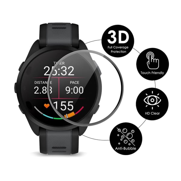 Huawei Watch GT 5 Pro 42mm ENKAY HAT PRINCE 2-pakning skjermbeskytter 3D buet støtbestandig + bøyelig ultraklar film - Svart