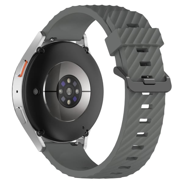 Samsung Galaxy Watch7 40 mm / 44 mm klokkerem 20 mm silikonarmbånd - Mørkegrå