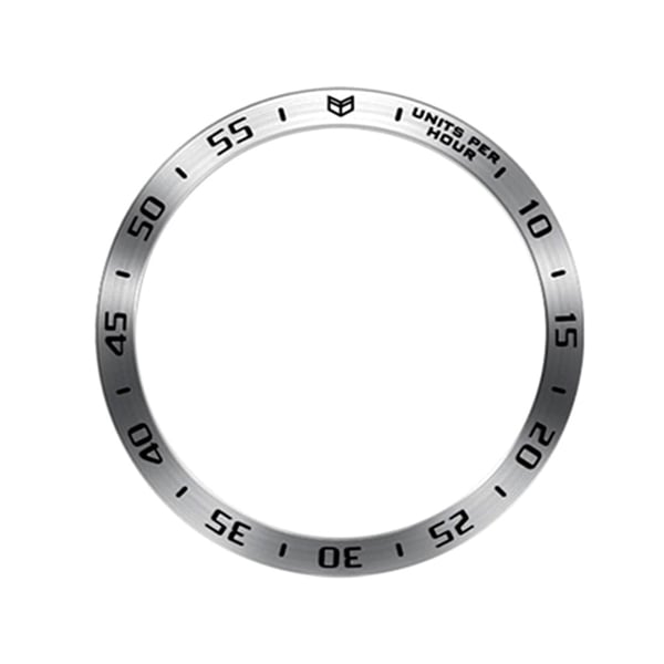 Samsung Galaxy Watch Ultra 47mm Watch Bezel Ring Metal Dial Bezel Adhesive Frame Ring Cover - Style A / Sølv