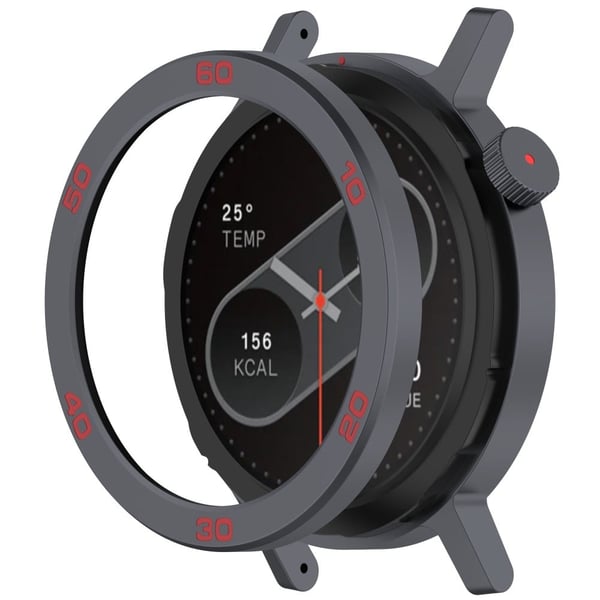 Nothing CMF Watch Pro 2 Watch Bezel med skjermfilm Watch Frame Metal Ring Deksel - Grå / Rød