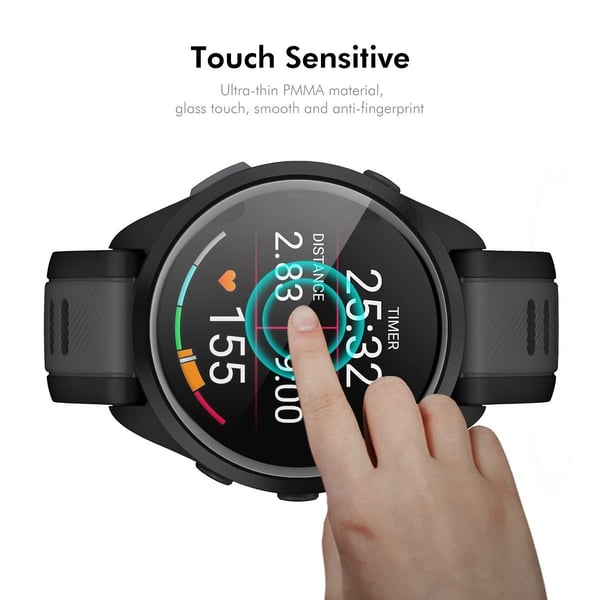Huawei Watch GT 5 Pro 46MM ENKAY HAT PRINCE 2-pakning skjermbeskytter 3D buet støtbestandig + bøyelig ultraklar film - Svart