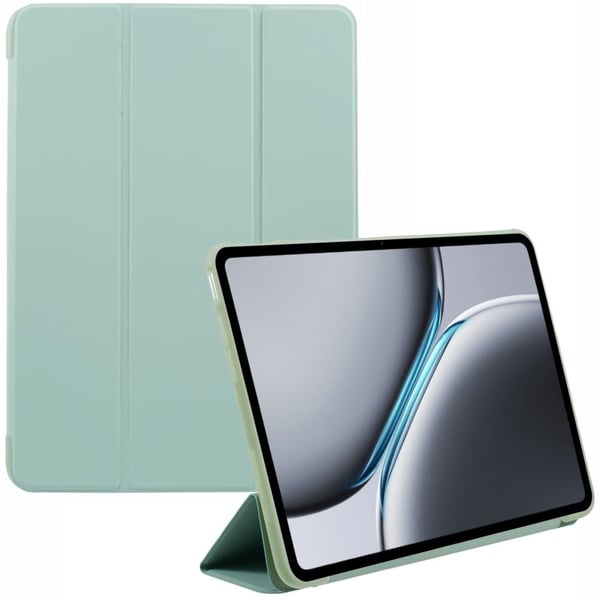 OnePlus Pad 2-etui i vegansk lær + silikon Tri-Fold Stand Tablet Deksel - Grønn