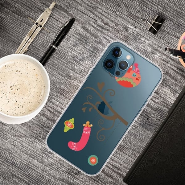 iPhone 16 Pro Max-etui Julemønsterudskrivning Blødt fleksibelt telefon cover - Gren