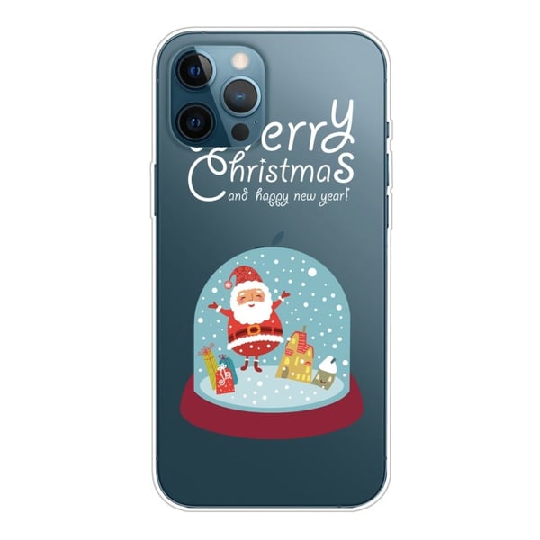 iPhone 16 Pro Max-etui Julemønsterudskrivning Blødt fleksibelt telefon cover - Rystal-Kugle