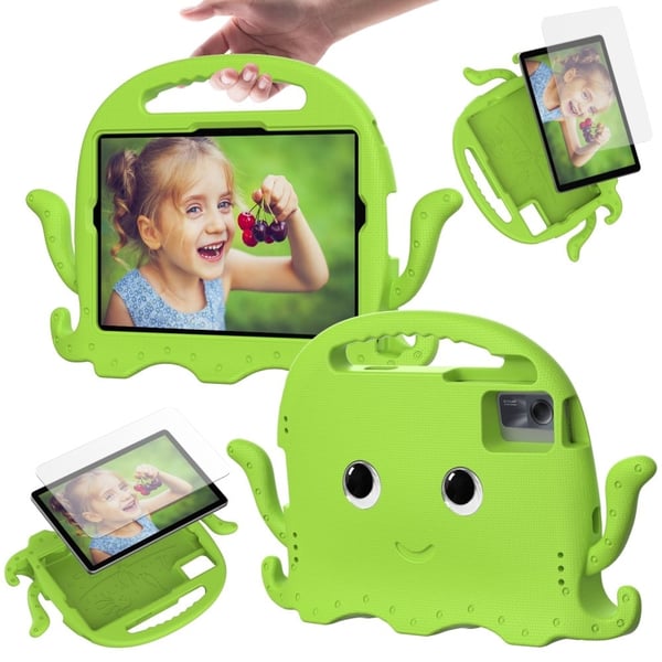 Samsung Galaxy Tab A9+ EVA Case Cartoon Octopus Tablet Cover - Vihreä