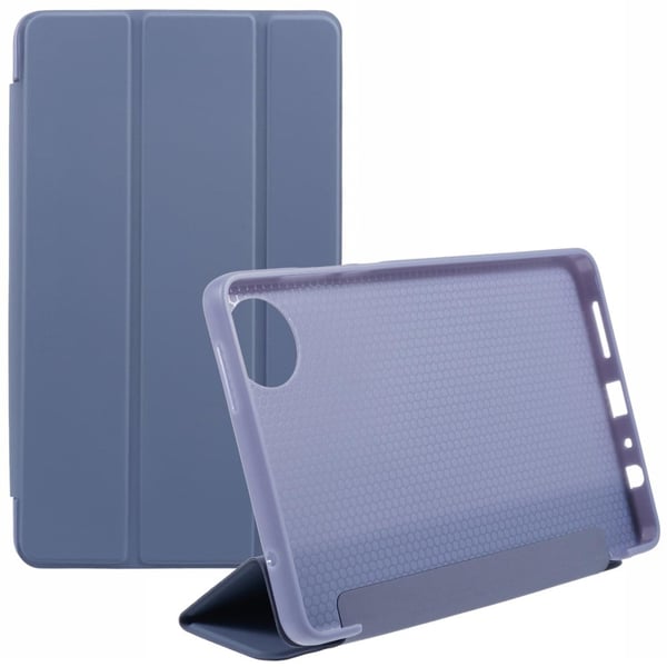 Xiaomi Redmi Pad SE 4G 8,7 tommers etui Vegansk lær + silikon Tri-Fold Stand Tablet Deksel - Lilla