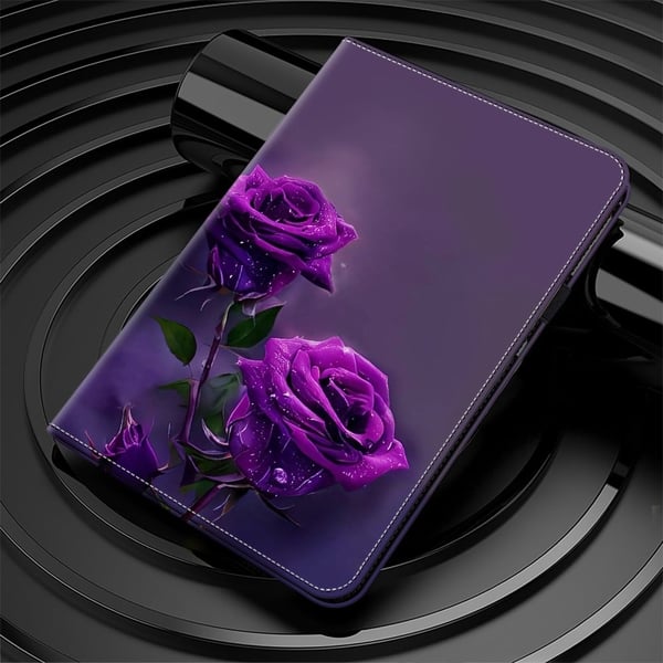 OnePlus Pad 2 / Pad Pro-etui Flip Stand Leather Tablet Deksel Pattern Printed - Lilla Rosa