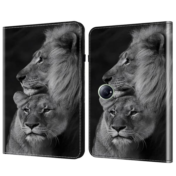 OnePlus Pad 2 / Pad Pro-etui Flip Stand Leather Tablet Deksel Pattern Printed - Løvepar
