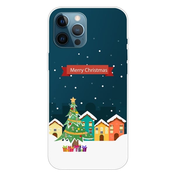 iPhone 16 Pro Max-etui Julemønsterudskrivning Blødt fleksibelt telefon cover - Juleby