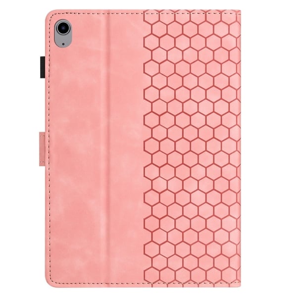 Lenovo Tab P11 Case Honeycomb Printed Leather Tablet Cover med kortplads - Lyserød