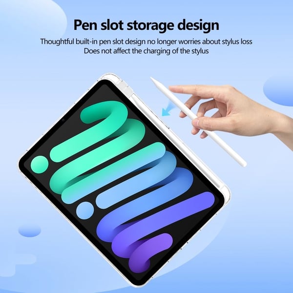 iPad Air 11 (2024) Etui Klar, fleksibel tabletbeskyttelse med penneåbning - Transparent