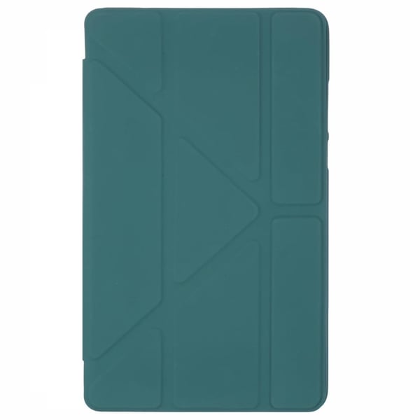 Xiaomi Redmi Pad SE 4G 8,7 tommers etui Vegansk lær + silikon Origami stativbeskyttende deksel - Midnattsgrønn