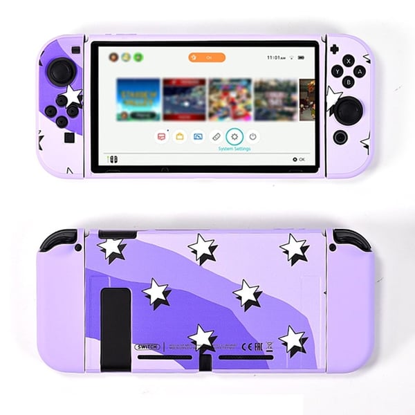 DATA FROG Nintendo Switch Stilig trykt beskyttelsesveske for spillkonsoll Anti-Drop Flexible Shell - Stjerne DATA FROG Nintendo Switch Stilig trykt beskyttelsesveske for spillkonsoll Anti-Drop Flexible Shell - Stjerne
