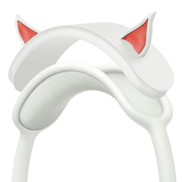 AirPods Max Hodebøyle i silikon med deksel til hodetelefoner med alveørdesign - Hvit AirPods Max Hodebøyle i silikon med deksel til hodetelefoner med alveørdesign - Hvit