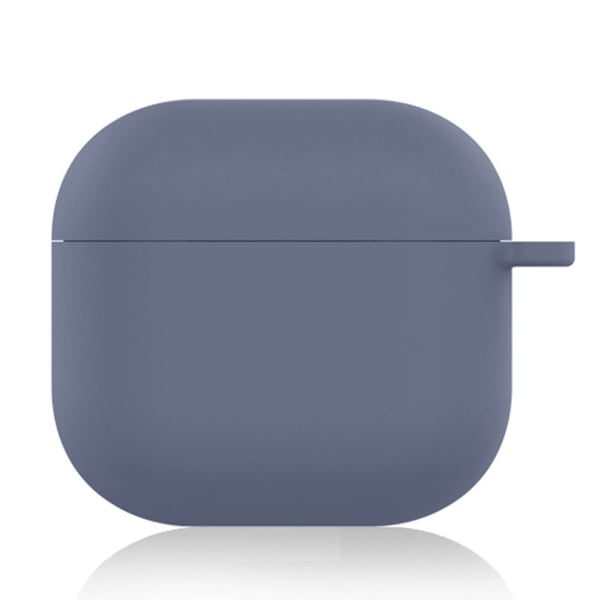 AirPods 4 silikoneetui blødt trådløst øreproppearrangørcover tykkelse 1,5 mm med karabinhage - Lavendel Lilla