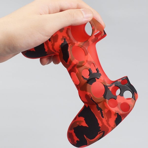 DATA FROG Silikon deksel Sony PlayStation 4 Pro / PS4 Slim / Playstation 4 Game Controller Graffiti beskyttelsesveske - Blå Y
